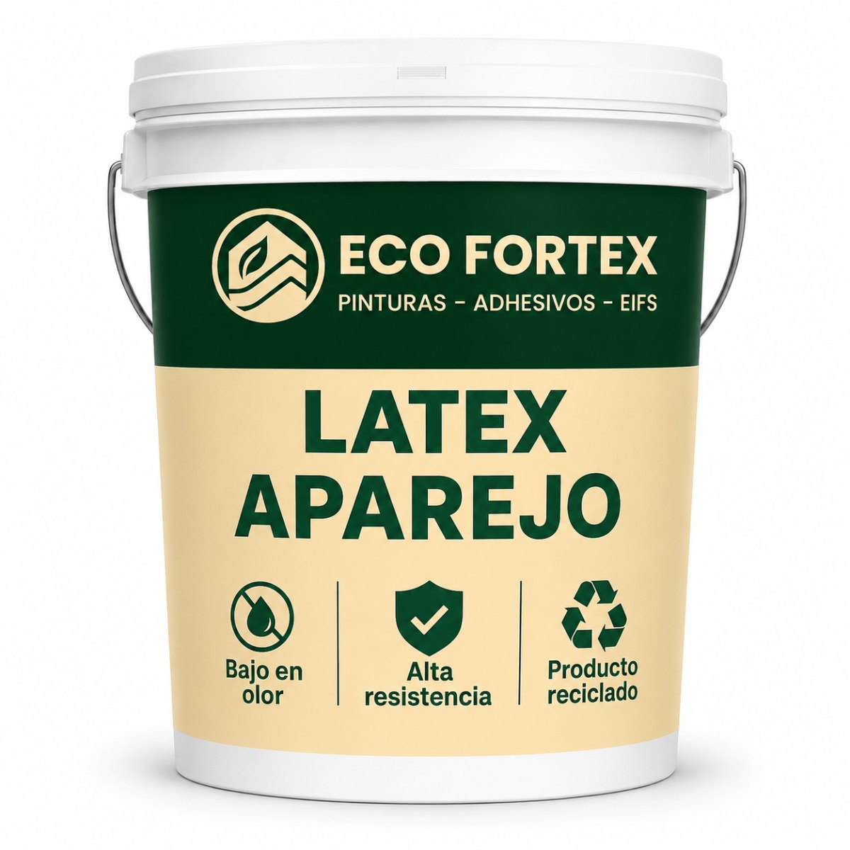 Látex Aparejo Colores - Tineta 20 litros ECO FORTEX para preparar y emparejar muros o cie...