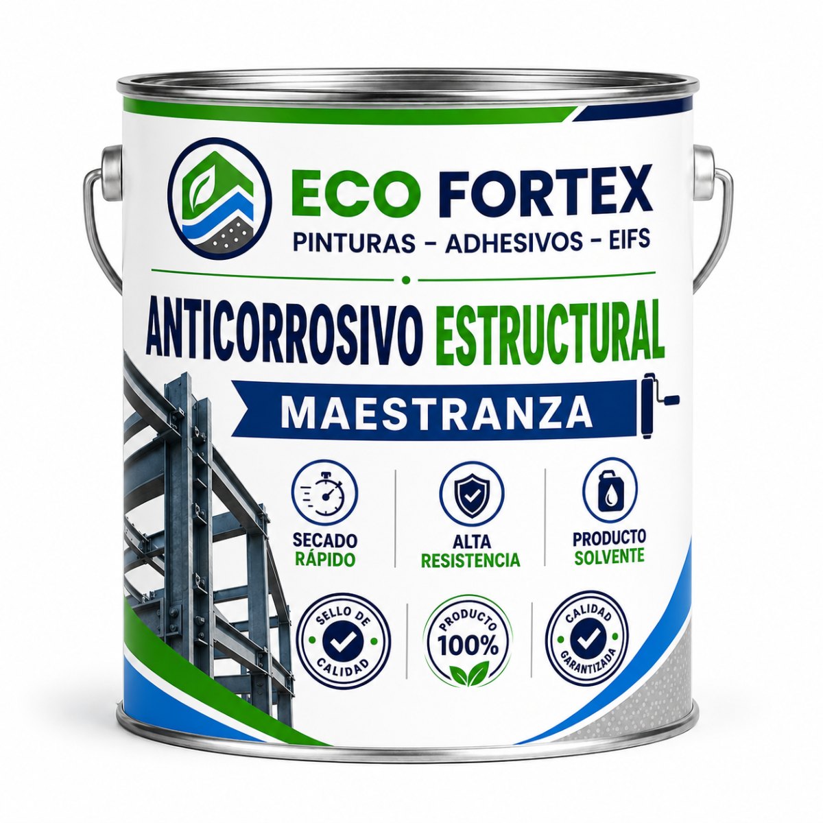 Anticorrosivo Estructural Colores - Tineta 20 litros ECO FORTEX para proteger estructuras ...