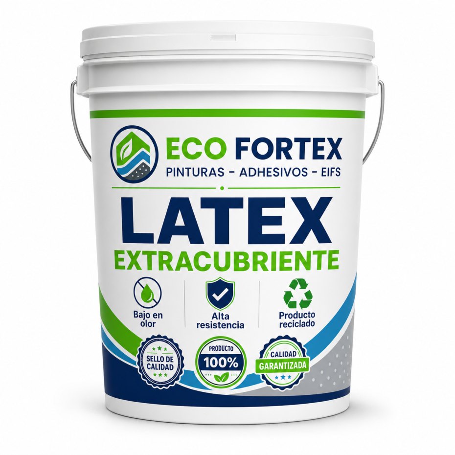 Látex Extracubriente Colores - Galón 4 litros ECO FORTEX para cubrir muros interiores y ...