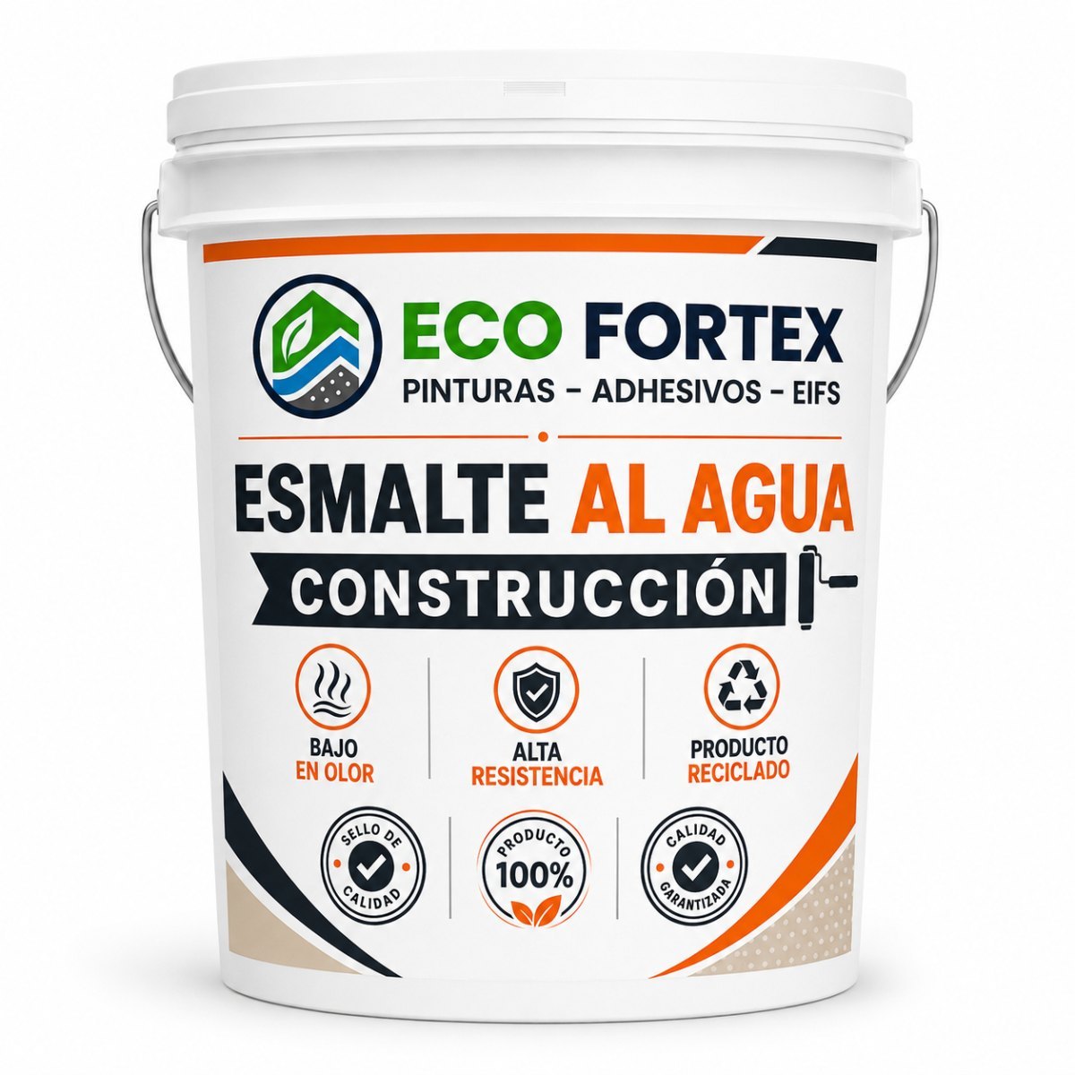 Esmalte al Agua Construcción Blanco - Galón 4 litros ECO FORTEX para pintar interiores c...