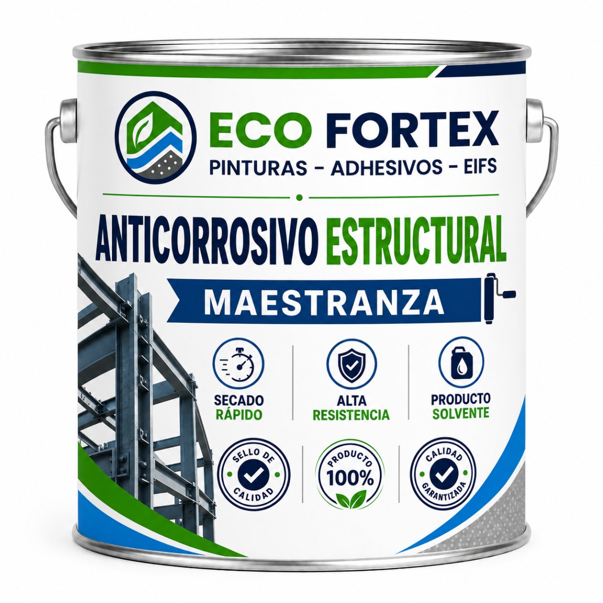 Anticorrosivo Estructural Colores - Galón 4 litros ECO FORTEX para proteger estructuras m...